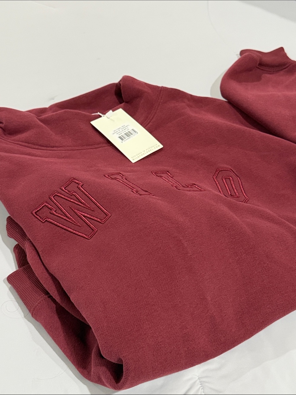 Wilo Burgundy Pullover Sweatshirt and Matching Leggings Set - Picture 5 of 5